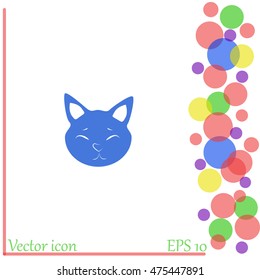 Cat vector icon and animal illustration