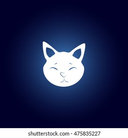 Cat vector icon and animal illustration