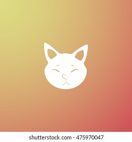 Cat vector icon and animal illustration