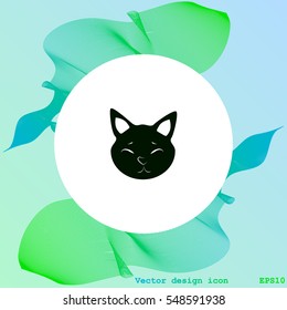 Cat vector icon and animal illustration