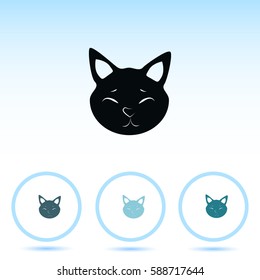 Cat vector icon and animal illustration