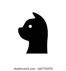 Cat vector icon in black color