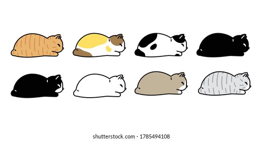 cat vector icon calico kitten character cartoon pet breed logo symbol doodle illustration animal design