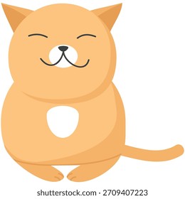 Katzenvektor Symbol Cartoon süßer Schlaf Charakter
