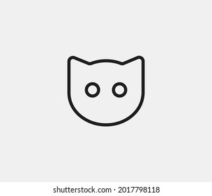 Cat vector icon. Editable stroke. Symbol in Line Art Style for Design, Presentation, Website or Apps Elements, Logo. Pixel vector graphics - Vector