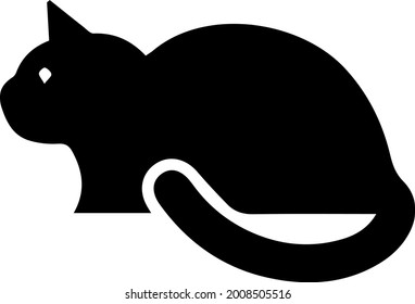 Cat vector icon eps 10. Simple isolated illustration.