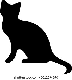 Cat vector icon eps 10. Simple isolated illustration.