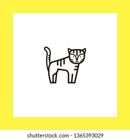 cat vector icon. flat design