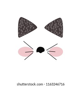 cat, cat  vector icon, funny cat face, cat T-shirt graphics ,cute cartoon characters, cute graphics for kids, Book illustrations, textile graphic