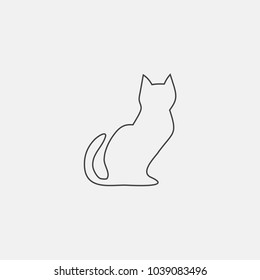 cat vector icon illustration.