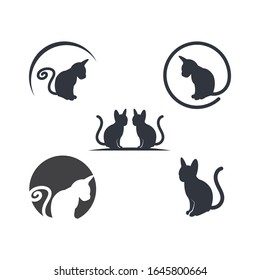 cat vector icon illustration design template