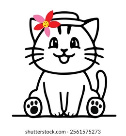 Cat vector icon in illustrator.