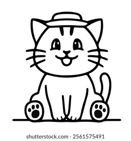 Cat vector icon in illustrator.