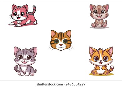 Cat Vector Icon Image Set