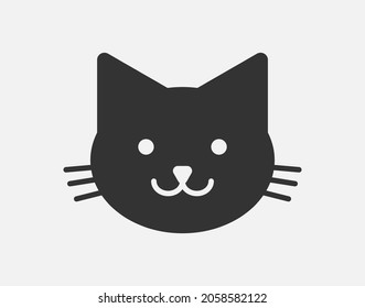 Icono vector de gato aislado en fondo blanco. Señal de gatito.
