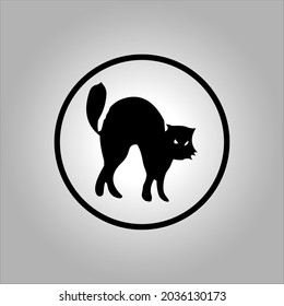 cat vector icon logo Halloween. Halloween icon set,symbol and vector,Can be used for web, print and mobile