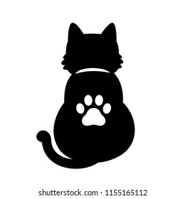 Cat Vector Icon Logo Paw Cartoon Illustration Kitten Calico Symbol Clipart