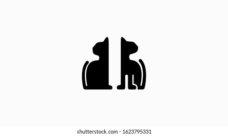Cat vector icon. Pet vector logo