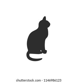 Cat vector icon. Pet silhouette symbol. Linear style sign for mobile concept and web design. Animal symbol logo illustration. vector graphics - Vector.