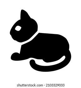 Cat vector icon sign isolated on a white background