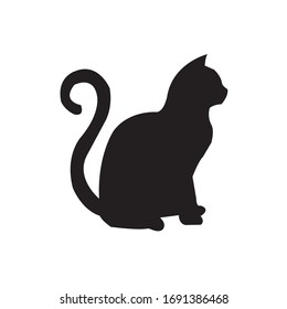 Cat vector icon. Cat silhouette symbol. Linear style sign for mobile concept and web design. House animals symbol logo illustration. vector 