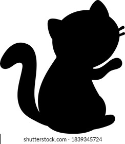Cat vector icon. Cat silhouette symbol. Linear style sign for mobile concept and web design. House animals symbol logo illustration. vector
