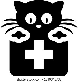 Cat vector icon. Cat silhouette symbol. Linear style sign for mobile concept and web design. House animals symbol logo illustration. vector