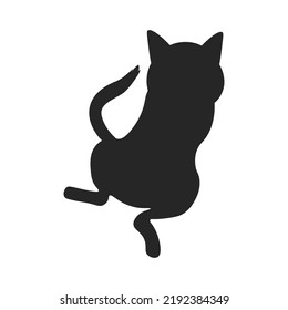 Katze, Vektorsymbol. Cat Silhouette Symbol. Lineares Design für mobiles Konzept und Webdesign. Haustiere Symbol Logo-Abbildung. Vektorgrafiken - Vektorgrafik. EPS