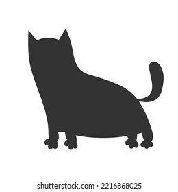 Cat vector icon. Cat silhouette symbol. Linear style sign for mobile concept and web design. House animals symbol logo illustration. vector graphics - Vector. EPS