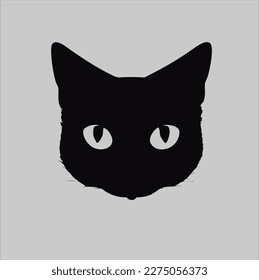 Cat vector icon. Cat silhouette symbol. Linear style sign for mobile concept and web design. Cat animal symbol logo illustration. vector graphics - Vector.