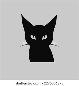 Cat vector icon. Cat silhouette symbol. Linear style sign for mobile concept and web design. Cat animal symbol logo illustration. vector graphics - Vector.