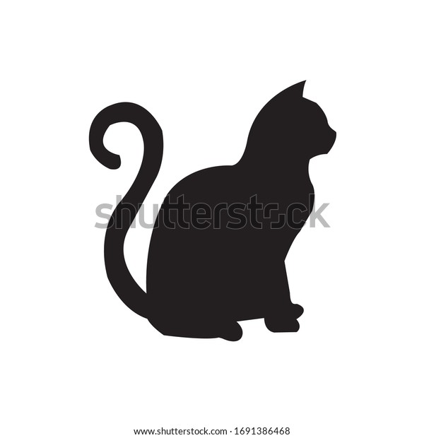 猫 シルエット 顔 のイラスト素材 画像 ベクター画像 Shutterstock