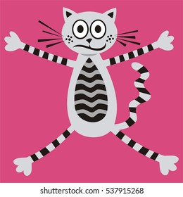 Cat. Vector illustration.