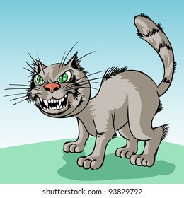 Cat. Vector illustration.