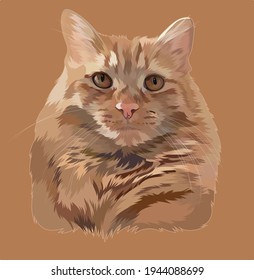 ilustración vectorial de gato puede utilizarse para fotos, pegatinas, impresión de pantalla