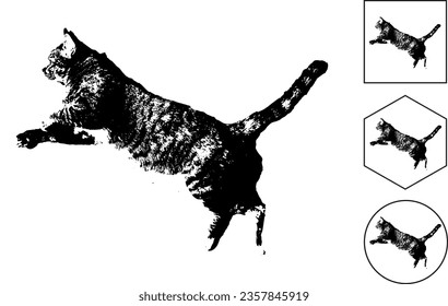 ilustración vectorial de gato Puede utilizarse como imagen de fondo y diseño de logotipo