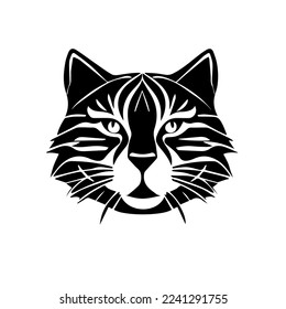 Cat-Vektorgrafik-Logo-Symbol einzeln auf weißem Hintergrund