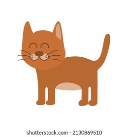 cat vector illustration, cat illustration for children, wildlife animal vector, animal illustration for child book, cat animal cartoon for kids