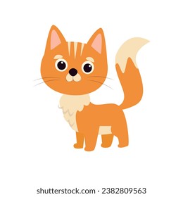 Cat. Vector illustration of cute cat icon