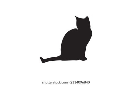 Katzenvektorgrafik-Design, schwarz-weiß