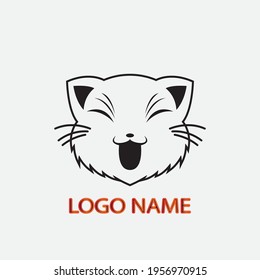 cat vector illustration design icon logo template