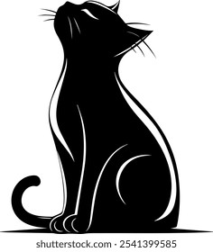cat vector illustration isolated on white