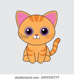 Cat vector illustration and line art design. Perfect for digital projects, printables, and creative designs. High-quality, print-ready file ideal for use in graphic design, clipart collections.