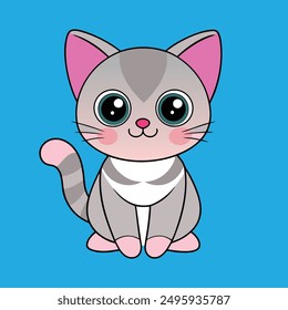 Cat vector illustration and line art design. Perfect for digital projects, printables, and creative designs. High-quality, print-ready file ideal for use in graphic design, clipart collections.