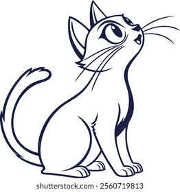 a cat vector illustration  logo