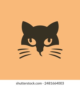 Cat vector illustration cat logo icon cute kitty