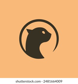 Cat vector illustration cat logo icon cute kitty