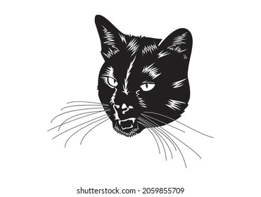 Cat vector illustration and logo template animal