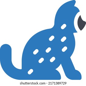 cat  Vector illustration on a transparent background. Premium quality symmbols. Glyphs vector icons for concept and graphic design.