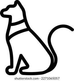 cat  Vector illustration on a transparent background. Premium quality symmbols. Thin line vector icons for concept and graphic design. 
